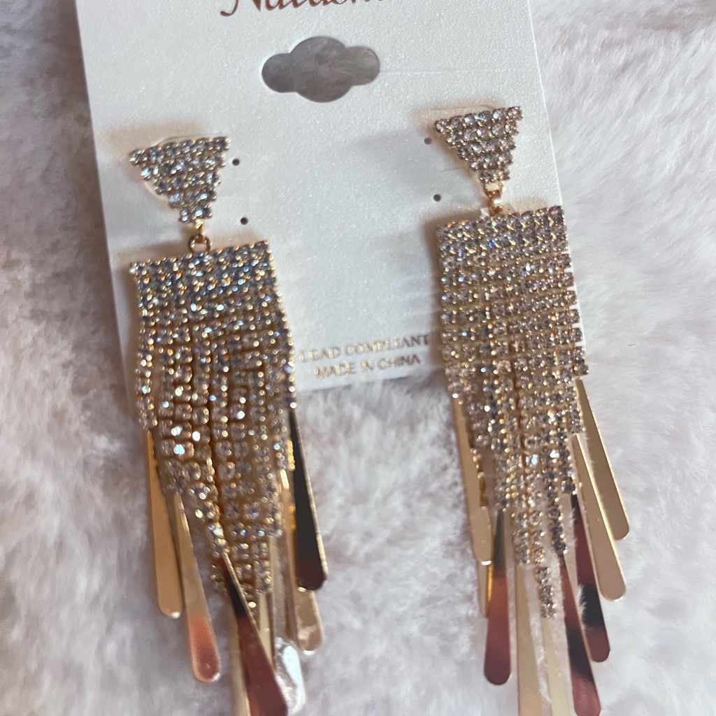 Gold And Silver Dangle Earrings 7$
